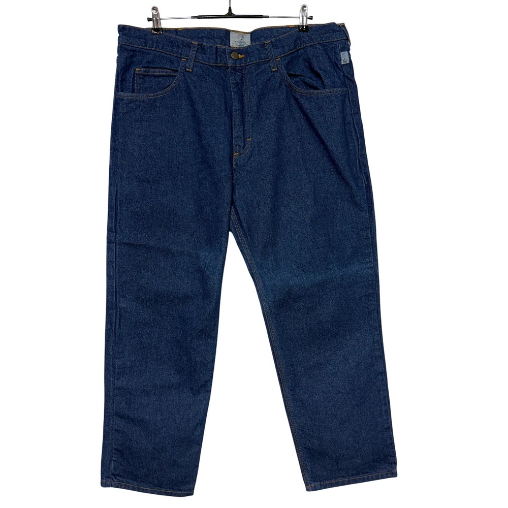 Tyndale FR Jeans Mens‎ 38x28 Blue Flame Resistant Dark Wash Denim Workwear NEW